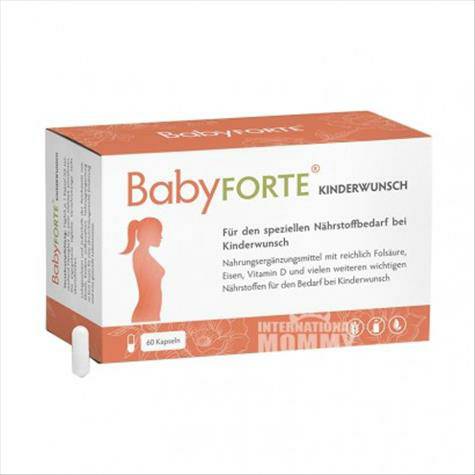 BabyFORTE Jerman BabyFORTE Besi Vitamin D Kapsul Asam Folat 60 Kehamilan Versi Luar Negeri