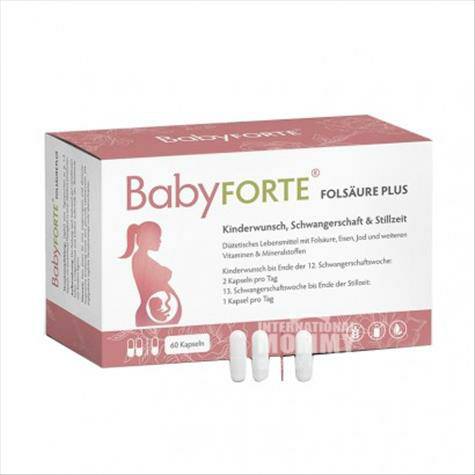 BabyFORTE Jerman BabyFORTE zat besi yodium vitamin asam folat 60 kapsul selama kehamilan dan menyusui edisi Luar Negeri