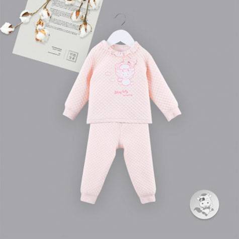 Verantwortung bayi perempuan kapas organik celana setelan pink (paket 2 pieces)