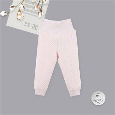 Verantwortung Bayi perempuan Katun Organik Pinggang Tinggi Celana Merah Muda (Paket 2 Piece)
