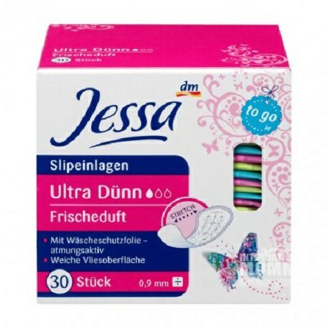 Jessa German Jessa cotton pad ultra-tipis bernapas segar 30 buah * 4 versi luar negeri