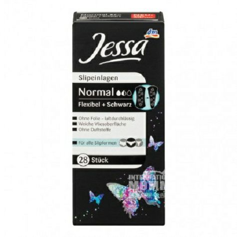 Jessa Jerman Jessa katun organik hitam 1.5 tetes sanitary pad 28 buah ...
