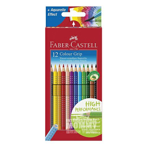 FABER－CASTELL Germany 12 pegangan warna pensil warna edisi luar negeri