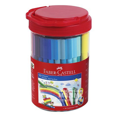 FABER-CASTELL Jerman 50 warna bisa dibilang blok bangunan anak-anak kuas cat air edisi luar negeri