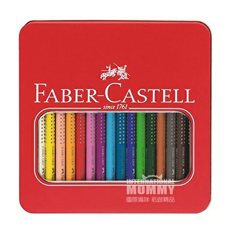 FABER－CASTELL Germany 16 pensil warna kotak logam edisi luar negeri