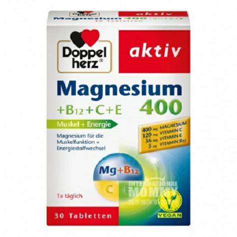 Doppelherz German Magnesium + Vitamin B12 + C + E Tablet Edisi Luar Ne...