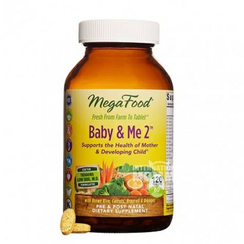 MegaFood wanita hamil Amerika Multivitamin mineral herbal gratis 120 E...