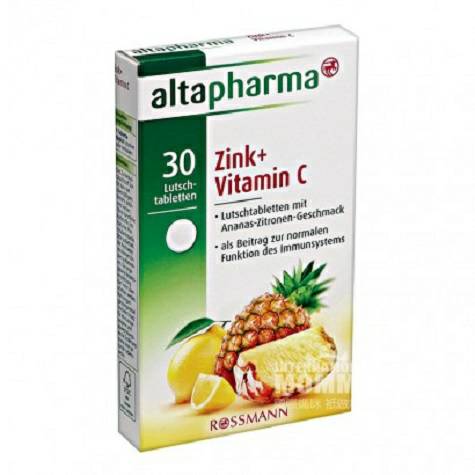 Altapharma Jerman Altapharma Suplemen Seng + Vitamin C Kunyah Obat Pen...