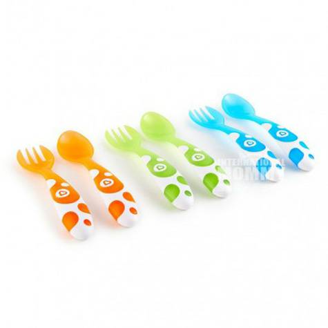 Munchkin American baby multi-fungsi warna sendok garpu mengatur versi ...