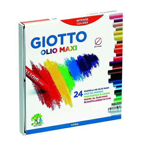 GIOTTO Italy GIOTTO 24 warna batang tebal Dicuci lukisan minyak tongka...