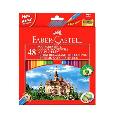 FABER-CASTELL Faber-Castell 48 pensil warna larut dalam air edisi luar negeri
