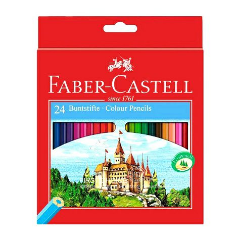 FABER-CASTELL Faber-Castell 24 pensil warna larut dalam air edisi luar...