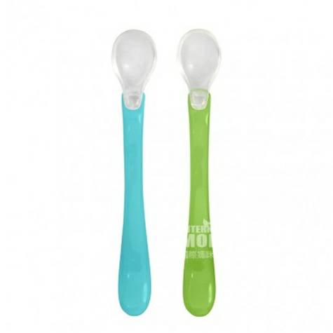 Green Sprouts American Baby dan Baby Silicone Soft Head Spoon Two Pack Versi Luar Negeri