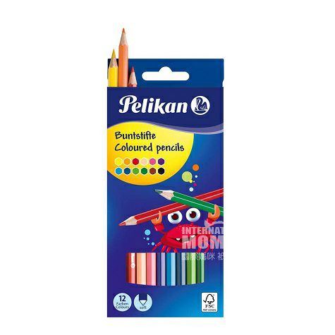 pensil warna pensil kayu heksagonal anak-anak Jerman edisi luar negeri