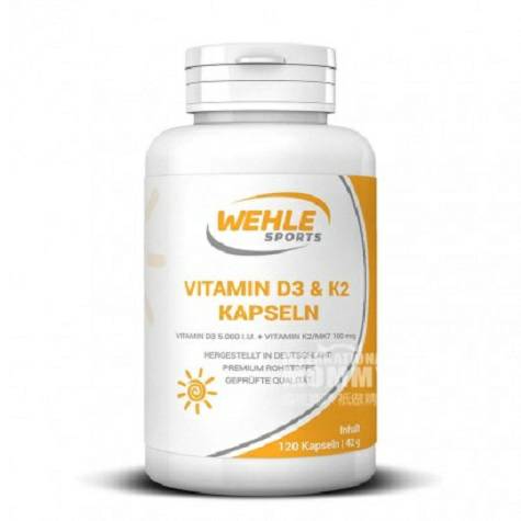OLAHRAGA WEHLE Jerman OLAHRAGA WEHLE dosis tinggi vitamin D3 + K2 kapsul 120 kapsul versi luar negeri