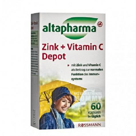 Altapharma Jerman Altapharma Zinc + Vitamin C kapsul pelepas berkelanjutan 60 kapsul Edisi luar negeri