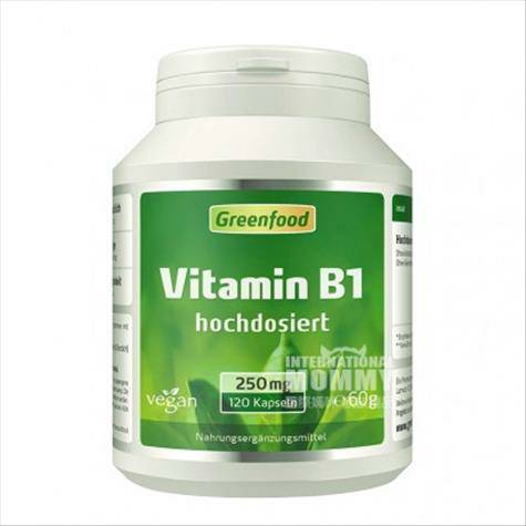 Greenfood Belanda Greenfood Vitamin B1 250mg Kapsul 120 Kapsul Versi Luar Negeri