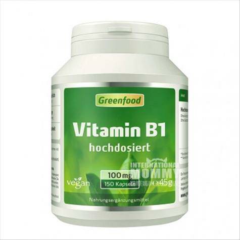 Greenfood Belanda Greenfood Vitamin B1 100 mg kapsul 180 kapsul edisi luar negeri