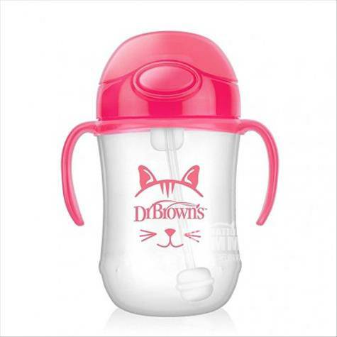 Dr Brown`s American Baby Leakproof Choke Straw Cup Pink 270ml Versi Lu...