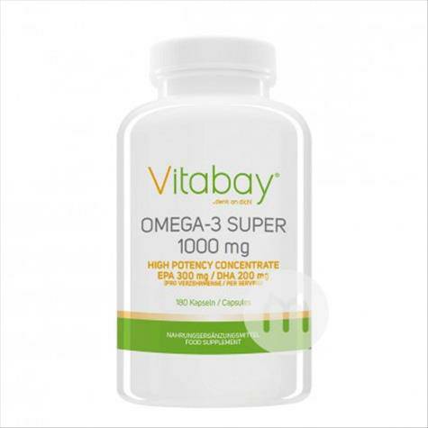 vitabay kapsul minyak ikan omega-3 vitabay Jerman 180 kapsul edisi luar negeri