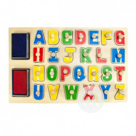 Tooky Toy Jerman Tooky Toy Baby Alphabet Puzzle Toy Versi Luar Negeri