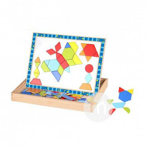 Tooky Toy Jerman Tooky Toy bayi puzzle tangram magnetik edisi luar negeri