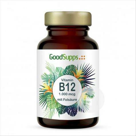 GoodSupps Jerman GoodSupps Vitamin B12 + Folic Acid Capsule 180 edisi luar negeri