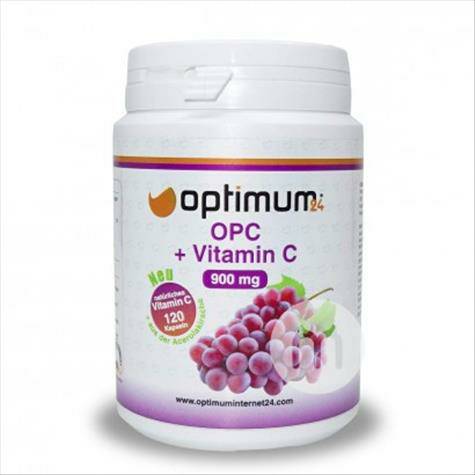 Optimum24 German Optimum24 dosis tinggi biji anggur OPC + kapsul vitamin C versi luar negeri