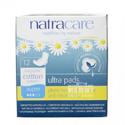 Natracare British Organic Cotton Wings Sanitary Serbet Multi-Tipe 12pcs Versi Luar Negeri