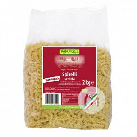 RAPUNZEL Jerman Durum Wheat Spiral Pasta 2KG Versi Luar Negeri
