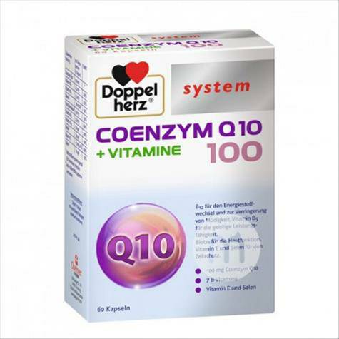 Doppelherz Jerman 100mg Koenzim Q10 + Vitamin Capsule 60 Versi Luar Ne...