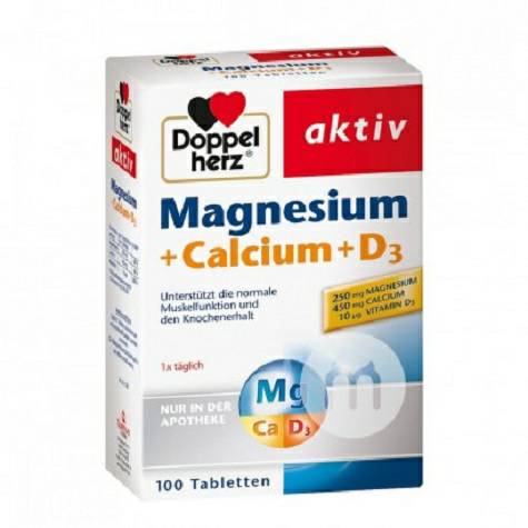 Doppelherz German Calsium Magnesium D3 Tablet Gizi 100 tablet Edisi Luar Negeri