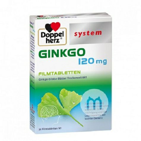 Doppelherz Jerman 120mg Ginkgo Leaf Essence 30 Tablet Versi Luar Neger...