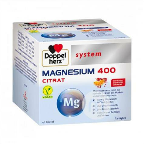 Doppelherz Jerman magnesium magnesium nutrisi partikel jeruk delima rasa 40 bags versi luar negeri
