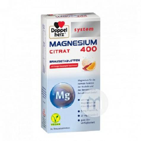 tablet Doppelherz Jerman magnesium vitamin effervescent jeruk rasa del...