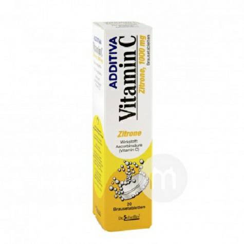ADDITIVA Jerman ADDIVIVA Vitamin C Effervescent Tablet Rasa Lemon * 2 Versi Luar Negeri