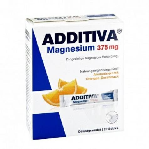 ADDITIVA Jerman ADDIVIVA suplemen magnesium 375mg nutrisi bar rasa jeruk versi luar negeri
