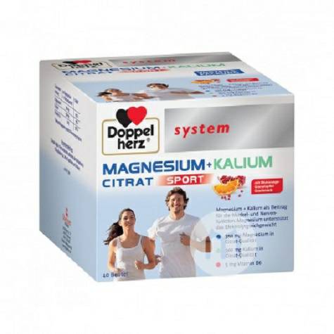 Doppelherz Jerman magnesium + kalium sitrat nutrisi partikel jeruk delima rasa versi luar negeri