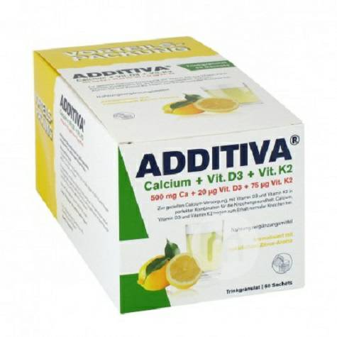 ADDITIVA Jerman ADDITIVA kalsium + vitamin D3 + butiran vitamin K2 60 bungkus versi luar negeri