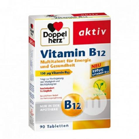 Doppelherz 90 Tablet Nutrisi Vitamin B12 Jerman Edisi Luar Negeri
