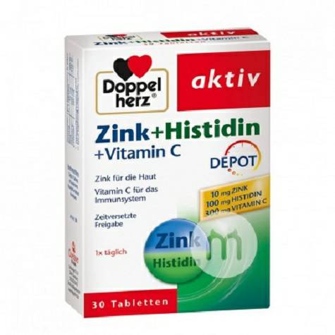 tablet mineral Doppelherz seng Jerman + histidin + vitamin C versi luar negeri