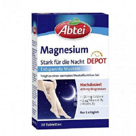Abtei German night calcium and magnesium + vitamin D3 tablet versi luar negeri