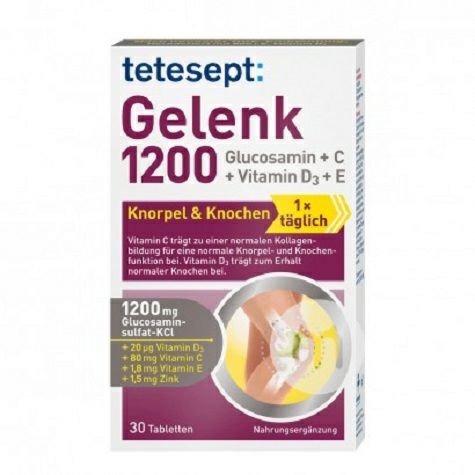Tetesept Germany Gelenk 1200 Glucosamine Bone Joint Knee Nutrition Tab...