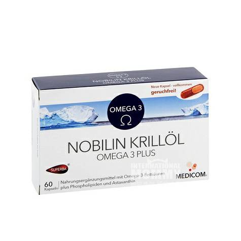 Nobilin Jerman Nobilin Antartika Krill Oil Omega-3DHA Capsule Edisi Lu...