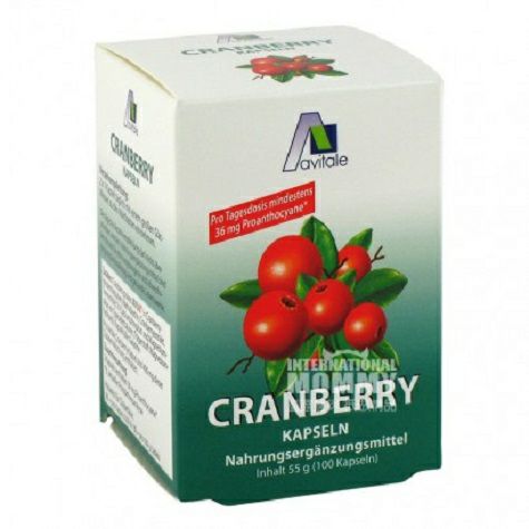 Avitale Germany 400mg Cranberry Nutrition Capsules 100 Kapsul Versi Luar Negeri