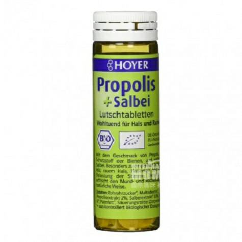 HOYER German Organic Propolis Sage Tablet Kunyah Versi Luar Negeri