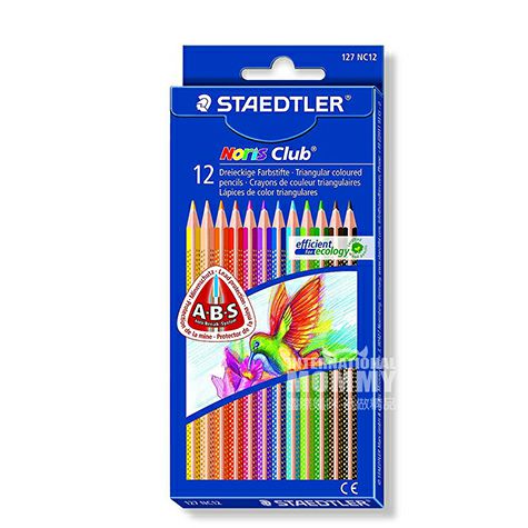 STAEDTLER Jerman Pensil warna berminyak 12 warna edisi luar negeri