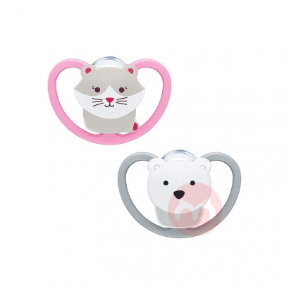 NUK Jerman NUK Silicone Pacifier Space Series 6-18 bulan dua kucing dan beruang kutub Asli lokal luar negeri