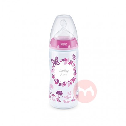 NUK Jerman NUK Ortodontik Dot Botol Bayi Merah Muda 300ml 6-18 Bulan Asli Luar Negeri Edisi Lokal