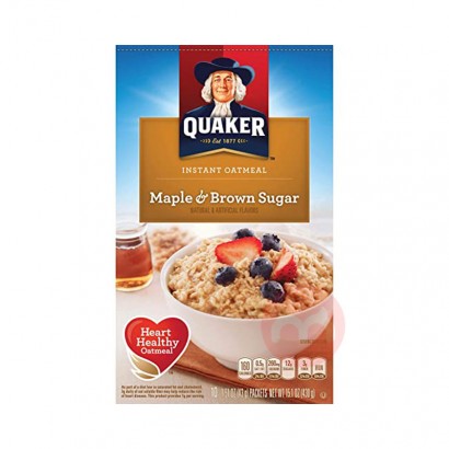 Quaker American Quaker Instant Oatmeal dengan Brown Sugar Original Overseas Local Edition